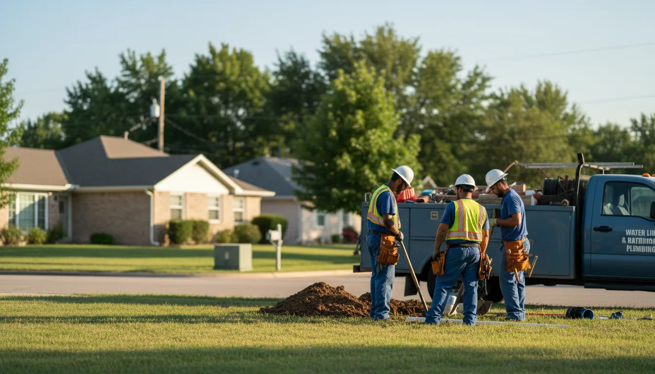 Residential water line and bathroom plumbing service in North Olmsted, OH